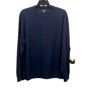IZOD Saltwater NEW Men's long sleeve XL COTTON XL pit to pit 25 1/2" Indigo Blue